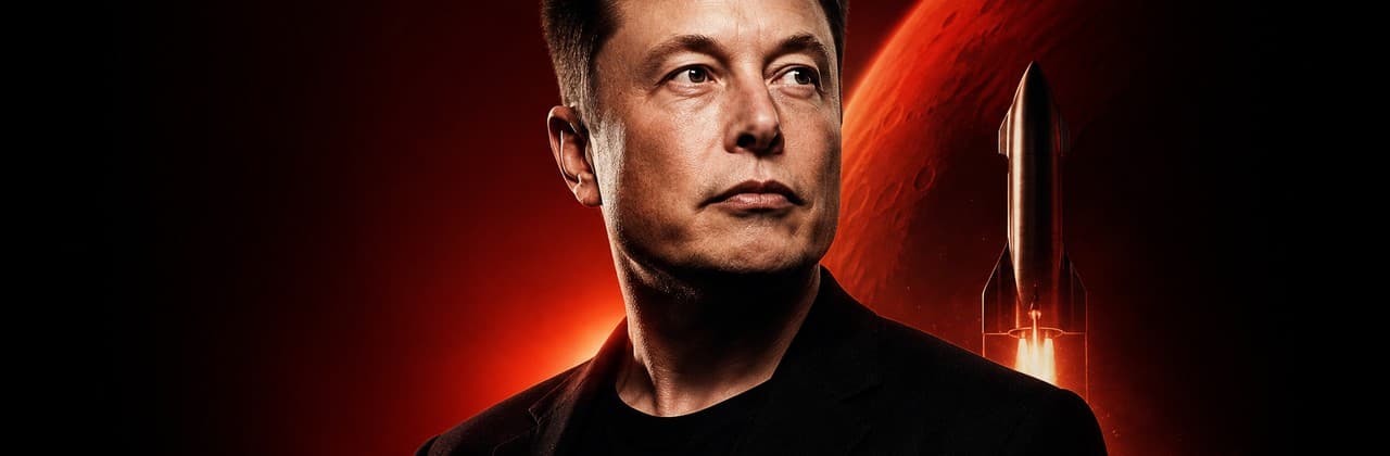 Header dedicado do Blog V4 sobre Quem é Elon Musk? Conheça o bilionário fundador da SpaceX