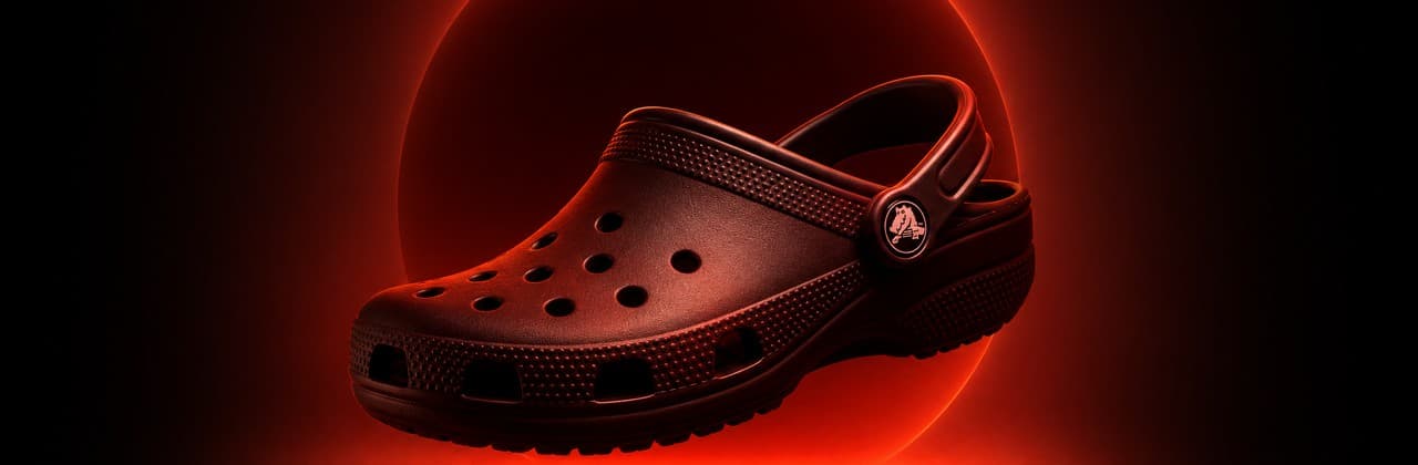 Header dedicado do Blog V4 sobre Como o marketing da Crocs transformou o sapato em um fenômeno mundial